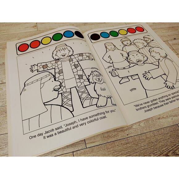 Paint with Water Book JOSEPH Very COLORFUL COAT Vintage 1994 Landoll's Coloring - Picture 5 of 10